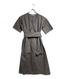 CELINE（セリーヌ）の古着「ラップワンピース/wrap dress」｜グレー