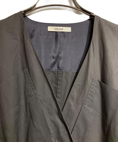 CELINE（セリーヌ）CELINE (セリーヌ) ラップワンピース/wrap dress グレー サイズ:34の古着・服飾アイテム