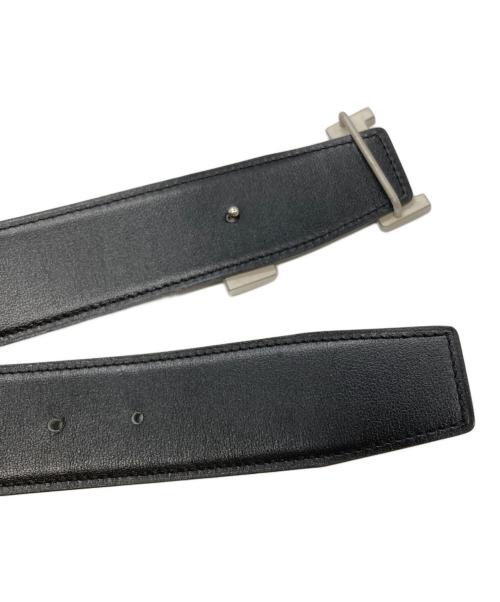 HERMES（エルメス）HERMES (エルメス) Hバックルコンスタンスベルト/Constance Belt  ブラック×グレー サイズ:100の古着・服飾アイテム
