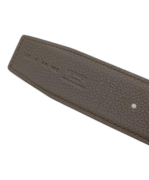 HERMES（エルメス）HERMES (エルメス) Hバックルコンスタンスベルト/Constance Belt  ブラック×グレー サイズ:100の古着・服飾アイテム