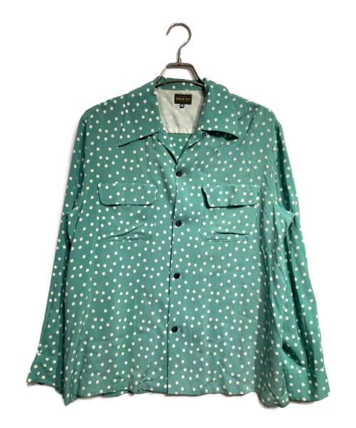 GROOVIN HIGH（グルービンハイ）GROOVIN HIGH (グルービンハイ) レーヨンシルクL/Sドットシャツ/Rayon Silk L/S Polka Dot Shirt グリーン サイズ:XLの古着・服飾アイテム