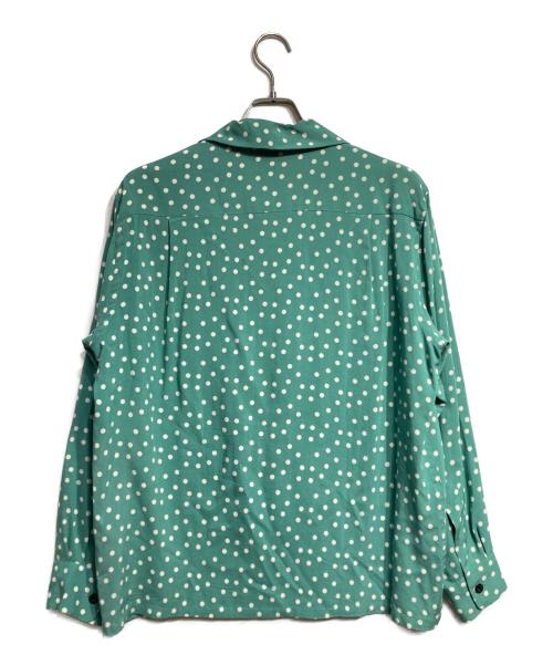 GROOVIN HIGH（グルービンハイ）GROOVIN HIGH (グルービンハイ) レーヨンシルクL/Sドットシャツ/Rayon Silk L/S Polka Dot Shirt グリーン サイズ:XLの古着・服飾アイテム