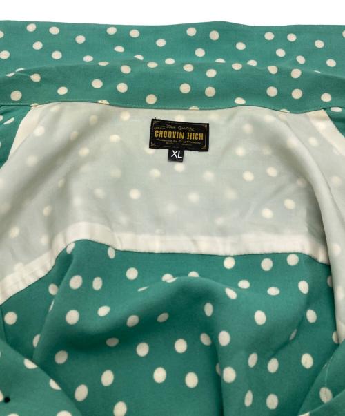 GROOVIN HIGH（グルービンハイ）GROOVIN HIGH (グルービンハイ) レーヨンシルクL/Sドットシャツ/Rayon Silk L/S Polka Dot Shirt グリーン サイズ:XLの古着・服飾アイテム