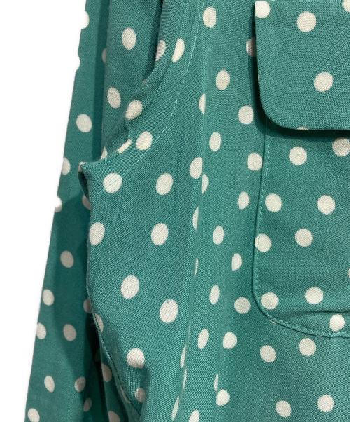 GROOVIN HIGH（グルービンハイ）GROOVIN HIGH (グルービンハイ) レーヨンシルクL/Sドットシャツ/Rayon Silk L/S Polka Dot Shirt グリーン サイズ:XLの古着・服飾アイテム