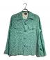 GROOVIN HIGH（グルービンハイ）の古着「レーヨンシルクL/Sドットシャツ/Rayon Silk L/S Polka Dot Shirt」｜グリーン