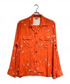 GROOVIN HIGHグルービンハイ）の古着「レーヨン総柄シャツ/長袖」｜レッド