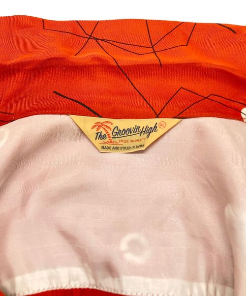 GROOVIN HIGH（グルービンハイ）GROOVIN HIGH (グルービンハイ) レーヨン総柄シャツ/長袖 レッド サイズ:XLの古着・服飾アイテム