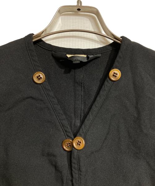 COMME des GARCONS COMME des GARCONS（コムデギャルソン コムデギャルソン）COMME des GARCONS COMME des GARCONS (コムデギャルソン コムデギャルソン) ポリエステル縮絨ボタンジレ/Polyester Shrunken Buttoned Vest ブラック サイズ:XSの古着・服飾アイテム