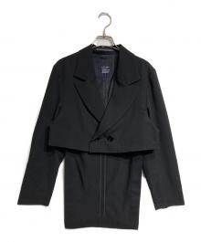 LIMI feu（リミフゥ）の古着「燕尾クロップテーラードジャケット/Cropped tailcoat 」｜ブラック