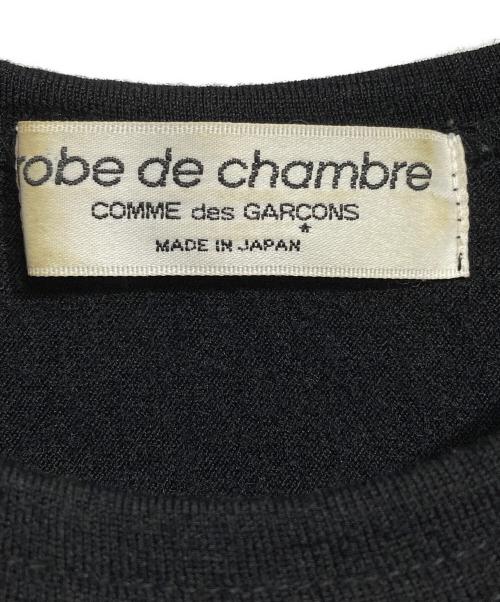 ROBE DE CHAMBRE COMME DES GARCONS（ローブドシャンブル コムデギャルソン）ROBE DE CHAMBRE COMME DES GARCONS (ローブドシャンブル コムデギャルソン) レースドッキングニットソー/Lace-docking knit-and-sew top  ブラック サイズ:－の古着・服飾アイテム