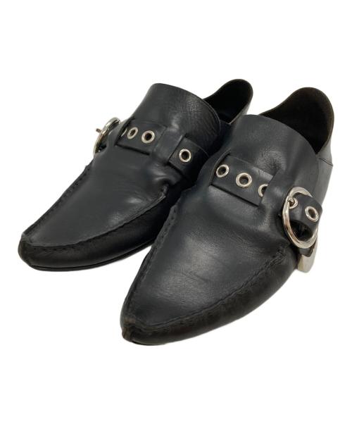 LOEWE（ロエベ）LOEWE (ロエベ) ポインテッドトゥベルトミュール/Pointed Toe Belted Mules ブラック サイズ:38の古着・服飾アイテム
