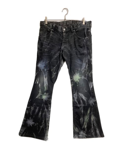 TORNADO MART（トルネードマート）TORNADO MART (トルネードマート) ボタニカルカラースプレーベルボトム/Botanical Color Spray Bell Bottoms ブラック サイズ:Lの古着・服飾アイテム