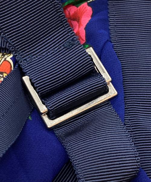 sacai（サカイ）sacai (サカイ) ローズプリントプリーツベルトスカート/Pleated belt skirt ネイビー サイズ:2の古着・服飾アイテム