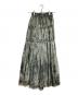 ISSEY MIYAKE (イッセイミヤケ) 多重レイヤード転写プリーツスカート/Pleated skirt グリーン サイズ:S：20000円