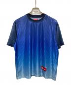 SUPREMEシュプリーム）の古着「Gradient Mesh Stripe jersey」｜ネイビー×ブルー