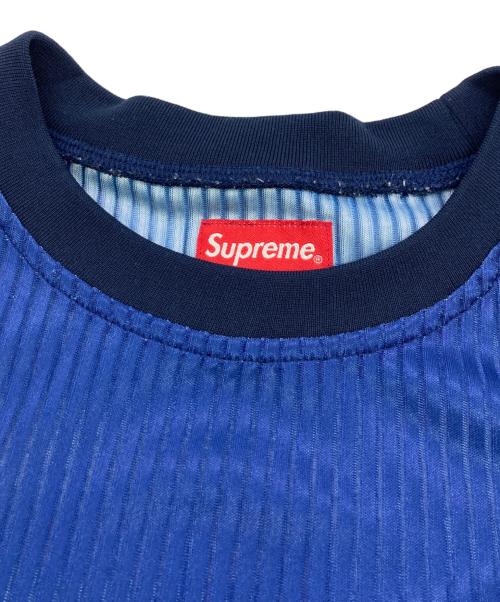 SUPREME（シュプリーム）Supreme (シュプリーム) Gradient Mesh Stripe jersey ネイビー×ブルー サイズ:Ｓの古着・服飾アイテム