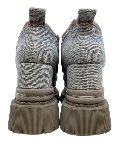 YELLO（イエロ）YELLO (イエロ) PATCH SHORT BOOTS/パッチショートブーツ グレー サイズ:Lの古着・服飾アイテム