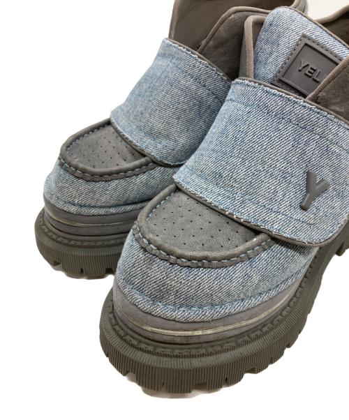 YELLO（イエロ）YELLO (イエロ) PATCH SHORT BOOTS/パッチショートブーツ グレー サイズ:Lの古着・服飾アイテム