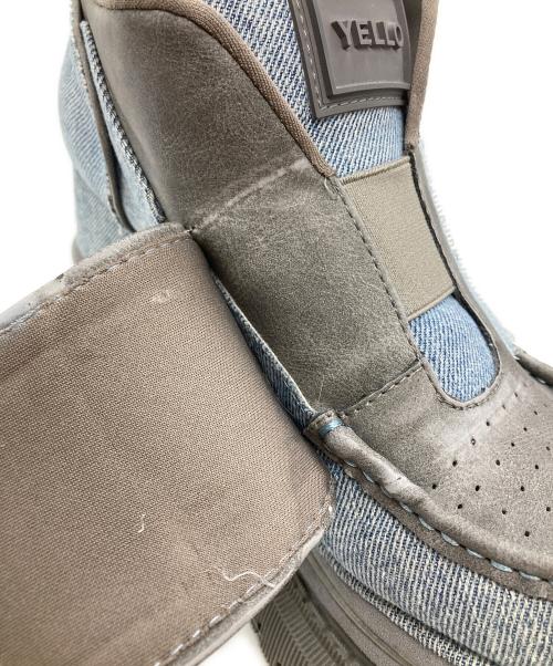 YELLO（イエロ）YELLO (イエロ) PATCH SHORT BOOTS/パッチショートブーツ グレー サイズ:Lの古着・服飾アイテム