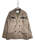 sacai×WTAPSサカイ×ダブルタップス）の古着「Cotton Back Satin Jacket/コットンバックサテンジャケット」｜ベージュ
