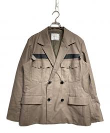 sacai×WTAPS（サカイ×ダブルタップス）の古着「Cotton Back Satin Jacket/コットンバックサテンジャケット」｜ベージュ