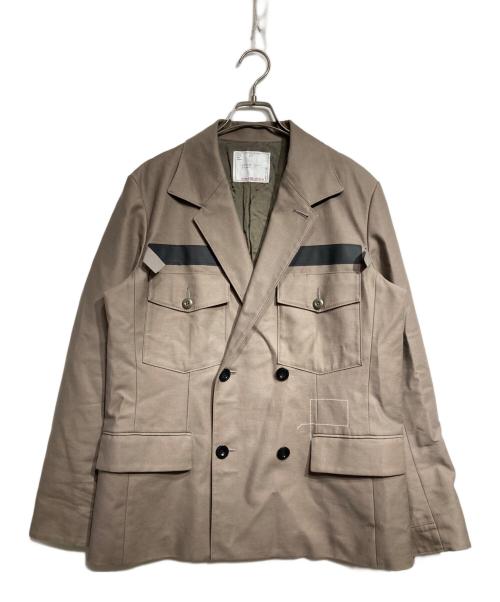 sacai（サカイ）sacai (サカイ) WTAPS (ダブルタップス) Cotton Back Satin Jacket/コットンバックサテンジャケット ベージュ サイズ:1の古着・服飾アイテム