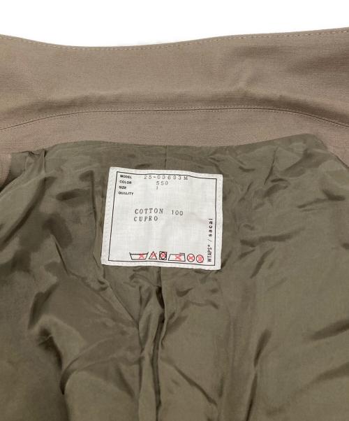 sacai（サカイ）sacai (サカイ) WTAPS (ダブルタップス) Cotton Back Satin Jacket/コットンバックサテンジャケット ベージュ サイズ:1の古着・服飾アイテム
