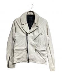 s'yte（サイト）の古着「Sheep Skin Double Riders Jacket2/シープスキン・ダブルライダース・ジャケット・ツー」｜ホワイト