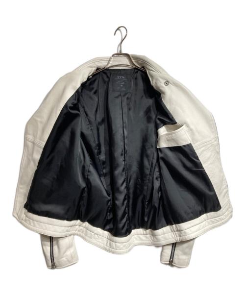 s'yte（サイト）s'yte (サイト) Sheep Skin Double Riders Jacket2/シープスキン・ダブルライダース・ジャケット・ツー ホワイト サイズ:4の古着・服飾アイテム