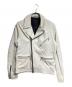 s'yte（サイト）の古着「Sheep Skin Double Riders Jacket2/シープスキン・ダブルライダース・ジャケット・ツー」｜ホワイト