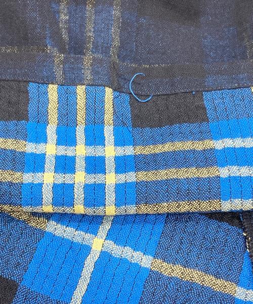 Y's（ワイズ）Y's (ワイズ) ウールチェックスカート ブラック サイズ:Sの古着・服飾アイテム