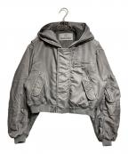 PRANK PROJECTプランクプロジェクト）の古着「Hooded Short Bomber Jacket(フーディッドショートボンバージャケット)」｜グレー