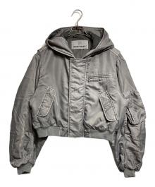 PRANK PROJECT（プランクプロジェクト）の古着「Hooded Short Bomber Jacket(フーディッドショートボンバージャケット)」｜グレー