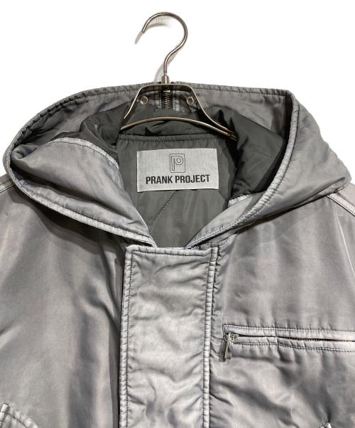PRANK PROJECT（プランクプロジェクト）PRANK PROJECT (プランクプロジェクト) Hooded Short Bomber Jacket(フーディッドショートボンバージャケット) グレー サイズ:FREEの古着・服飾アイテム