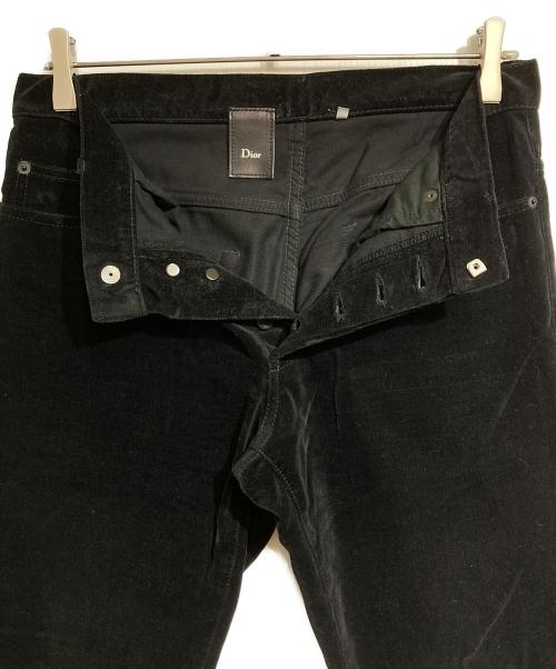 DIOR HOMME（ディオール オム）DIOR HOMME (ディオール オム) ベロアスキニーパンツ ブラック サイズ:29の古着・服飾アイテム