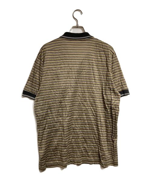 DIOR HOMME（ディオール オム）DIOR HOMME (ディオール オム) ギター刺繍ボーダーポロシャツ ブラウン サイズ:Lの古着・服飾アイテム
