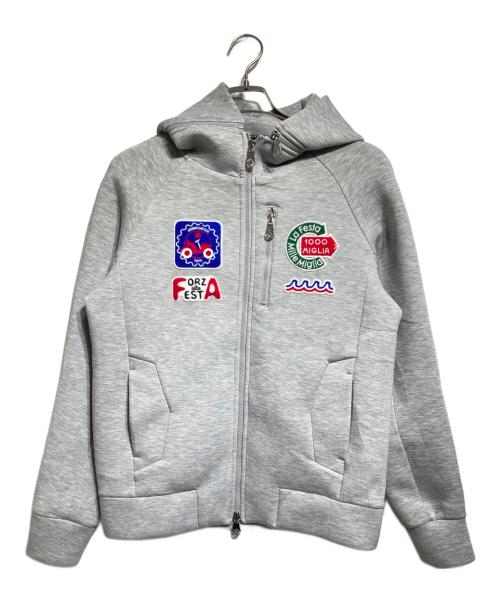 muta MARINE（ムータマリン）muta MARINE (ムータマリン) ワッペンボンディングジップパーカー グレー サイズ:Mの古着・服飾アイテム