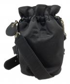 courregesクレージュ）の古着「巾着ショルダーバッグ/Drawstring shoulder bag」｜ブラック