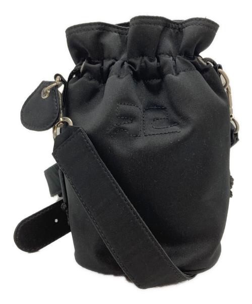 courreges（クレージュ）courreges (クレージュ) 巾着ショルダーバッグ/Drawstring shoulder bag ブラックの古着・服飾アイテム