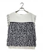DRAWERドゥロワー）の古着「フリンジニット/Fringe knit」｜ホワイト