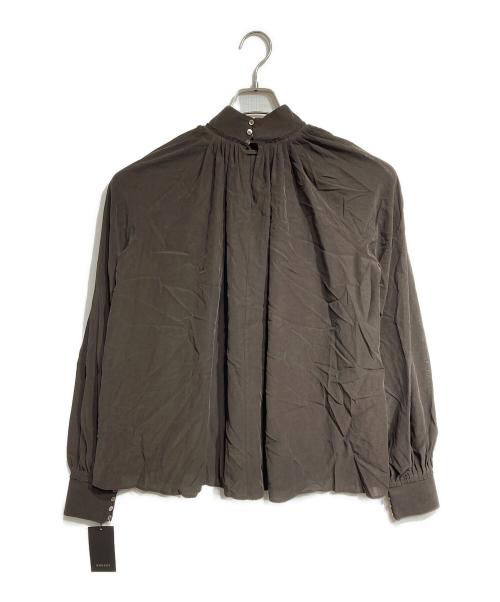 anuans（アニュアンス）anuans (アニュアンス) キュプラコットンボリュームブラウス/Cupra Cotton Volume Blouse ブラウン サイズ:Fの古着・服飾アイテム