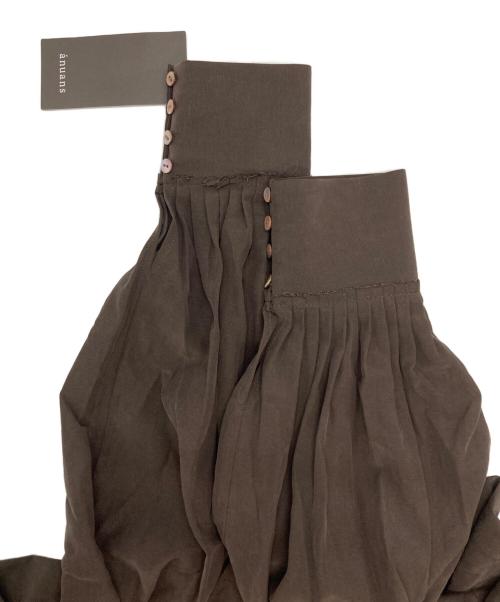 anuans（アニュアンス）anuans (アニュアンス) キュプラコットンボリュームブラウス/Cupra Cotton Volume Blouse ブラウン サイズ:Fの古着・服飾アイテム