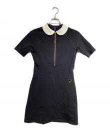 LOUIS VUITTON（ルイ ヴィトン）の古着「テクニカルジャージーピーターパンカラードレス/Technical Jersey Peter Pan Collar Dress」｜ブラック