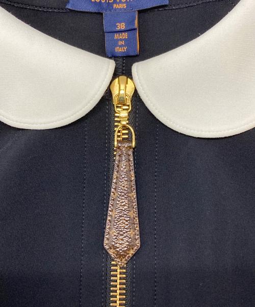 LOUIS VUITTON（ルイ ヴィトン）LOUIS VUITTON (ルイ ヴィトン) テクニカルジャージーピーターパンカラードレス/Technical Jersey Peter Pan Collar Dress ブラック サイズ:38の古着・服飾アイテム