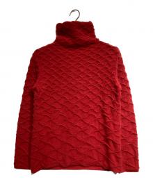 ISSEY MIYAKE（イッセイミヤケ）の古着「スパイダーネットアンゴラニット/Spider Net Angola Knit」｜レッド