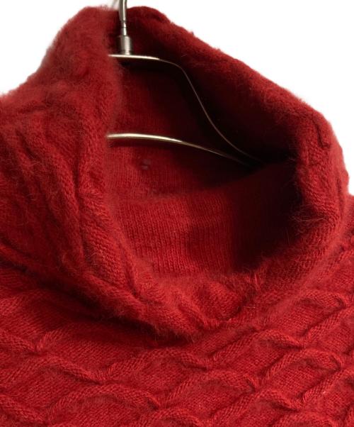 ISSEY MIYAKE（イッセイミヤケ）ISSEY MIYAKE (イッセイミヤケ) スパイダーネットアンゴラニット/Spider Net Angola Knit レッド サイズ:Mの古着・服飾アイテム