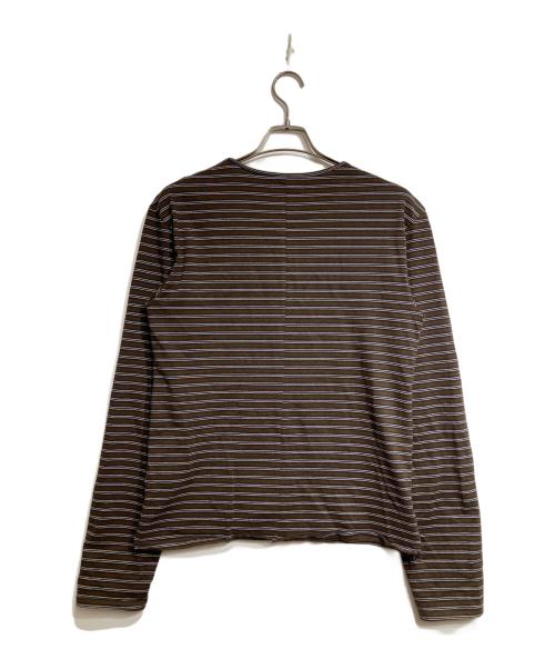 SYUMAN.（シュウマン）SYUMAN. (シュウマン) LAYERED HENLY LONG SLEEVES/レイヤード・ヘンリー・ロングスリーブス ブラウン サイズ:2の古着・服飾アイテム