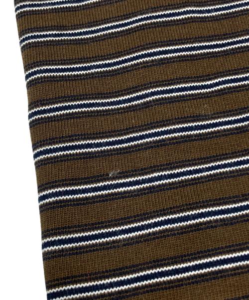 SYUMAN.（シュウマン）SYUMAN. (シュウマン) LAYERED HENLY LONG SLEEVES/レイヤード・ヘンリー・ロングスリーブス ブラウン サイズ:2の古着・服飾アイテム