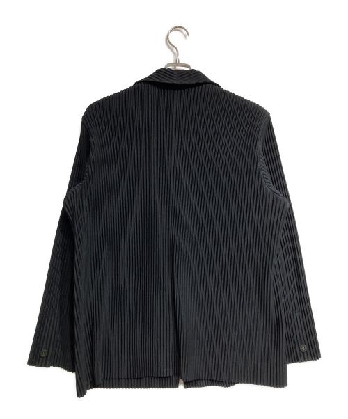 HOMME PLISSE ISSEY MIYAKE（オム プリッセ イッセイ ミヤケ）HOMME PLISSE ISSEY MIYAKE (オム プリッセ イッセイ ミヤケ) BASICプリーツテーラードジャケット/Pleated tailored jacket ブラック サイズ:2の古着・服飾アイテム