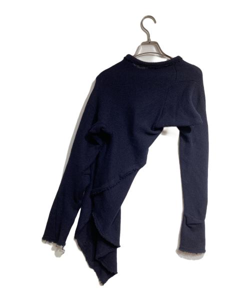 COMME des GARCONS（コムデギャルソン）COMME des GARCONS (コムデギャルソン) ねじれツギハギ変形ニットワンピース/Twisted patchwork asymmetrical knit dress ネイビー サイズ:Mの古着・服飾アイテム